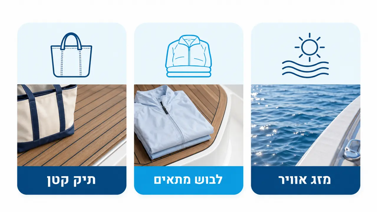 צ'קליסט הכנה לשייט ראשון